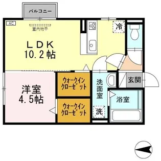 ドゥ・モンターニュ【1階】の間取り