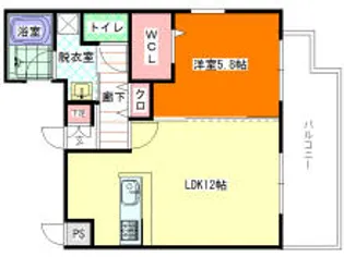 アリエッタ薬院【4階】の間取り