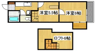 田上ロイヤルハイムA棟【2階】の間取り
