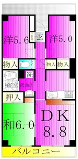 サポーレ天王台【2階】の間取り