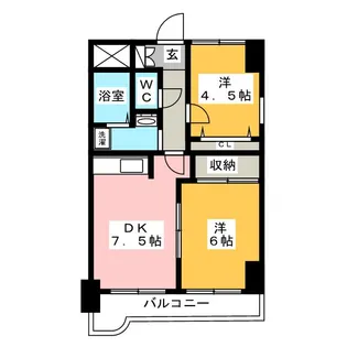 ラ・ルネータ【4階】の間取り