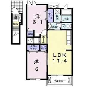 アドラブール A【2階】の間取り