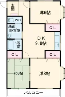 SUNキャッスル【2階】の間取り