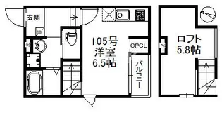 フォルトゥーナ竹下駅前【1階】の間取り