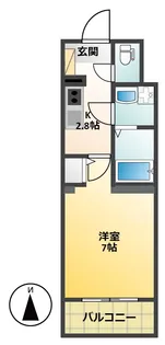アムールペー西町【6階】の間取り