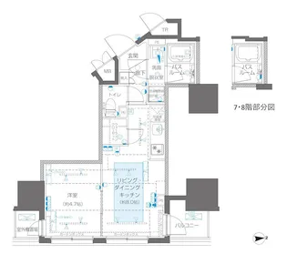 ZOOM信濃町【9階】の間取り