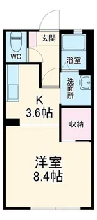 アフロディア【1階】の間取り