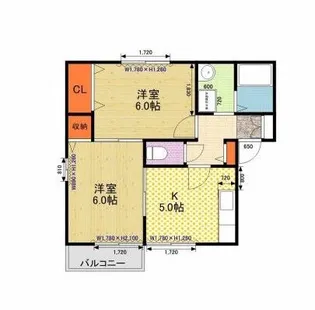 メゾンクレール A【2階】の間取り