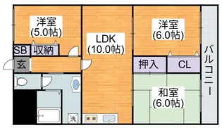 シャトーJOTA【5階】の間取り