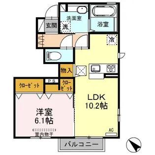 ファミール祗園【1階】の間取り