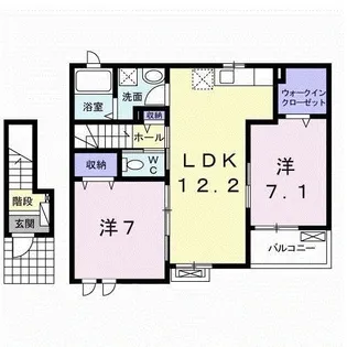 KKハイツ【2階】の間取り