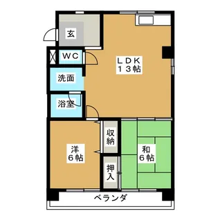 グリーンハイツ東山【2階】の間取り