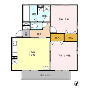 リビングタウン桶川朝日B【2階】の間取り