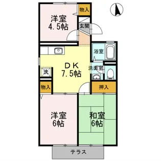 神奈川県中郡二宮町緑が丘1【アパート】の間取り