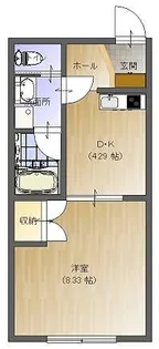 エクセルフクハラ【1階】の間取り
