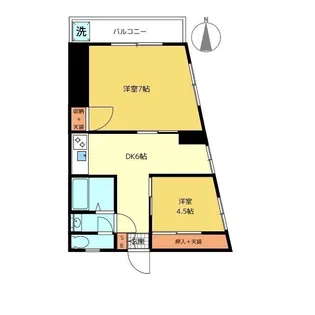 東京都中野区東中野2【マンション】の間取り