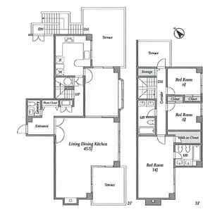 松濤リージェンシー【2階】の間取り
