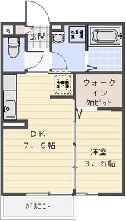 エスプワール城之内【2階】の間取り