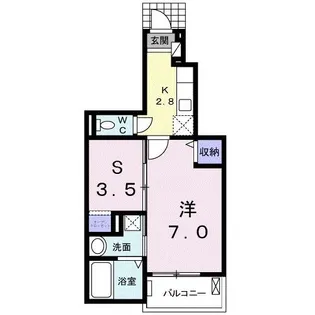 メゾンジャストB【1階】の間取り