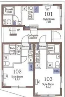 シティゲート上野入谷【1階】の間取り