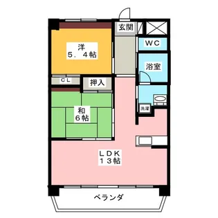 エスポワール本今【4階】の間取り