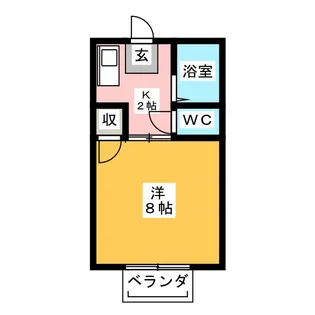 コスモハイツシックス【2階】の間取り