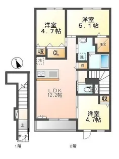 エクレール【2階】の間取り
