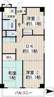 ノーブル蓮沼【9階】の間取り