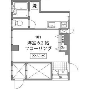 ガーデンパレス早稲田【1階】の間取り