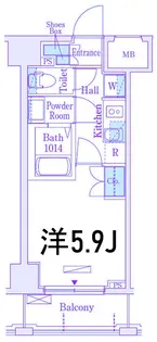オープンブルーム横浜【8階】の間取り