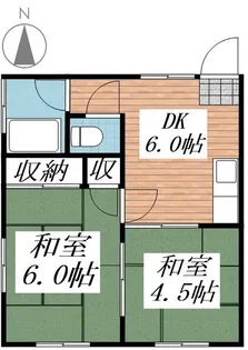 2DKの間取り画像