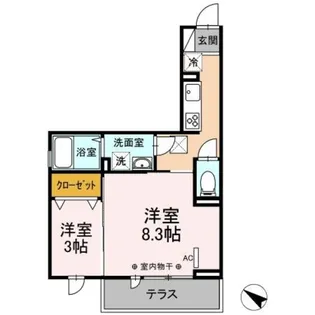 D-room樹・旭町【1階】の間取り