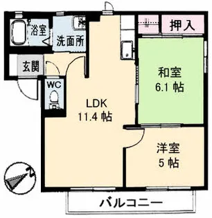 グレイス光A棟【2階】の間取り