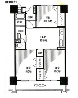 東京都江東区越中島3【マンション】の間取り