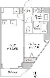 ルミーク大山【4階】の間取り
