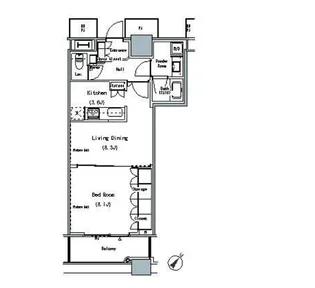 東京都中央区勝どき6【マンション】の間取り