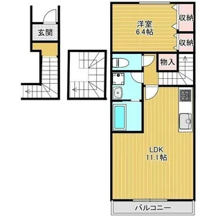クリザンテームII【3階】の間取り
