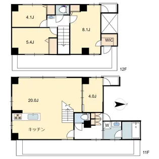 プレジャー・ガーデン錦糸町【11階】の間取り