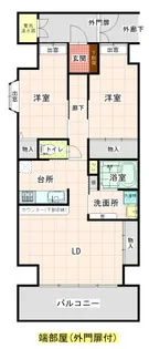 マルイローズガーデン【13階】の間取り