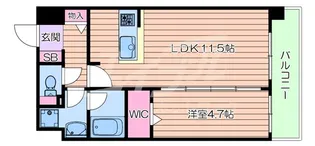 大阪府豊中市寺内1【マンション】の間取り