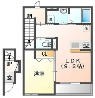 カーサ・フェリーチェ【2階】の間取り