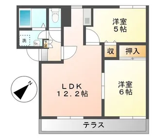 ボヌール【1階】の間取り