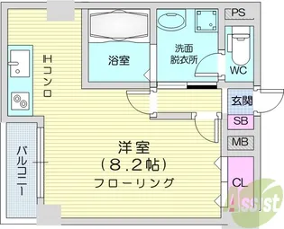 ヴィアーレ堤【4階】の間取り