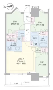 幕張ベイパーク ライズゲートタワー【28階】の間取り