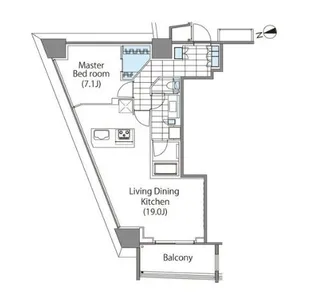 東京都新宿区新宿6【マンション】の間取り