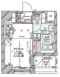 コンシェリアR 横濱桜木町【6階】の間取り