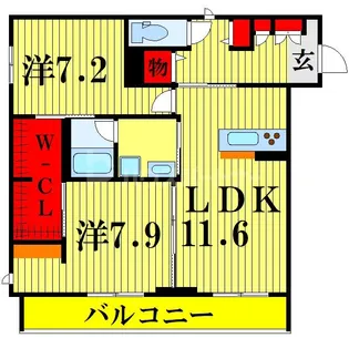 ヴァンヴェールI【1階】の間取り