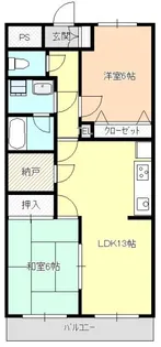 パルコート所沢【3階】の間取り
