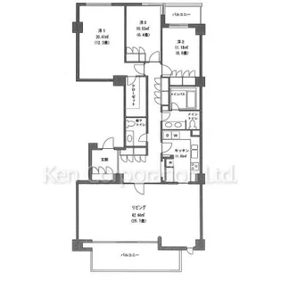 駒沢ガーデンハウス【1階】の間取り