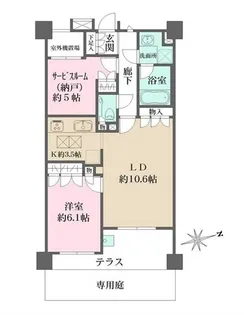 東京都世田谷区北沢1【マンション】の間取り
